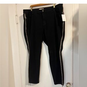 NWT Metal Fringe Black Jeans by Eloquii